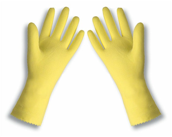 Latex Glove, GRFY-1B, 16mil, 12in, Latex/Cotton Flocked, Fish